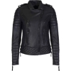 Womens Black  Quilted Leather Jacket - Kurtka - $268.00  ~ 230.18€
