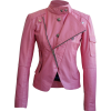 Womens Bold Pink Brando Leather  Jacket - Jacket - coats - $244.00 