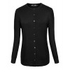 Women's Button Down Knit Short Sweater Cardigan - Long sleeves shirts - $19.98 