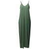 Women's Casual Premium Adjustable Strap Side Pockets Loose Long Maxi Dress - Dresses - $11.99 
