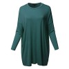 Women's Casual Stylish Solid Loose Fit Dolman Long 3/4 Sleeve Tunic Dress Top - Shirts - $13.99 