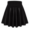 Womens Faux Leather Skater Skirt Short a Line Mini Skirt - Made in USA - Skirts - $19.99 