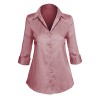 Women's Fitted Classic Button Down Shirt with Stretch - Рубашки - короткие - $9.98  ~ 8.57€