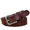Women's Genuine Leather Belts Adjustable Textured Waist Belt with Pin Buckle - Belt - $33.00 