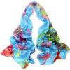 Womens Long Silk Scarf Pottery Vase Pattern Light Weight Extra Soft Scarf - 丝巾/围脖 - $63.00  ~ ¥422.12