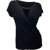 Women's Low Cut Wrap Bodice Top - Shirts - kurz - $26.00  ~ 22.33€