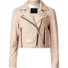 Womens Pink Long Sleeves Leather Jacket - Jacket - coats - $220.00 
