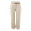 Women's Plain Elastic Waist Boho Harem Pants with Side Pockets, Include a Belt - Hlače - duge - $19.99  ~ 17.17€