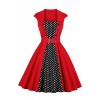Women's Polka Dot Retro Vintage Style Cocktail Party Swing Dresses - ワンピース・ドレス - $25.99  ~ ¥2,925