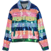 Womens Rainbow Sequins Coats Jackets - Sakoi - 