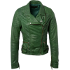 Womens Rider Green Biker Leather Jacket - Jacket - coats - $208.00 