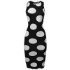Women's Sexy Premium Stretch Fabric Allover Polka Dot Bodycon Tank Midi Dress - Dresses - $9.99 