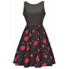 Womens Sexy Vintage Retro O-neck Multi Color Summer Dress Ball Gown - Dresses - $26.99  ~ £20.51