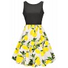 Womens Sexy Vintage Retro O-neck Multi Color Summer Dress Ball Gown - Dresses - $26.99 