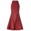 Women's Steampunk Victorian Mermaid Skirt High Waist Vintage Maxi Skirt - Saias - $29.99  ~ 25.76€