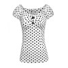 Womens Vintage Cap Sleeve Polka Dot Blouse Cocktail Party Casual Shirt Tops - Shirts - $9.98  ~ £7.58