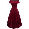 Women's Vintage Cocktail Dress Off The Shoulder High Low Formal Bridesmaid Dress - Haljine - £25.99  ~ 217,24kn