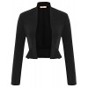 Women's Vintage Cropped Shrug Coat Open Front Long Sleeve Ruffled Bolero Cardigans (S-2XL) - Camisas - $14.99  ~ 12.87€