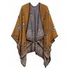 Women's Vintage Pattern Open Front Poncho Cape Shawl - Accessories - $23.80 
