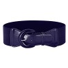 Women's Vintage Solid Color Wide Elastic Stretchy Retro Cinch Belt, Navy Blue, Medium - Балетки - $3.99  ~ 3.43€