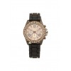 Woven Rubber Strap Watch with Rhinestone Detail - Ure - $9.99  ~ 8.58€