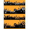 Orange, Black, White - Background - 