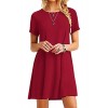 YMING Women's Casual Short Sleeve Multicolor Loose T-Shirt Dress XS-4XL - Dresses - $14.99  ~ £11.39