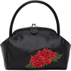 Y'S Black Floral Clasp Bag - Bolsas pequenas - 