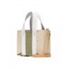 YUZEFI green open leather and suede tote - Hand bag - 