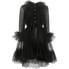 YVES SAINT-LAURENT black sheer dress - sukienki - 
