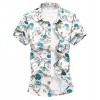 Yayu Men's Casual Short Sleeve Lapel Print Button Down Dress Shirt Top - Kleider - $18.34  ~ 15.75€