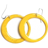 Yellow Classic Hoops - Earrings - $26.00  ~ £19.76