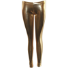 Yellow Gold Shiny Liquid Leggings Full Length - Ghette - $13.90  ~ 11.94€