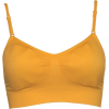 Yellow Seamless Sports Bra Adjustable Strap Included Bra Cups - Underwear - $4.75 