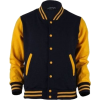 Yellow and Black Varsity Jacket - Jacket - coats - 