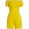 Yellow Off-Shoulder Romper - Dresses - 