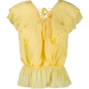 Yellow Ruffle Top - Hemden - kurz - 