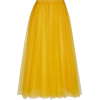 Yellow Tulle Midi Skirt - Faldas - 