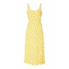 Yellow and White Floral Dress - Gürtel - 