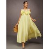 Yellow flower top dress - 连衣裙 - 