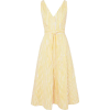 Yellow stripe print cotton dress - Платья - 