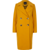Yellow wool double breasted coat - アウター - 