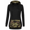 Youtalia Women Cotton Hooded Long Sleeve Sweatshirt Camo Kangaroo Pocket Hoodie - Shirts - $39.99 