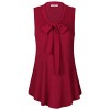 Youtalia Womens Knitted Tops Bow Tie V Neck Sleeveless Blouse Shirts - Koszule - krótkie - $36.98  ~ 31.76€