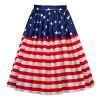 Ytwysj Women Vintage USA American Flag Printed Stretch High Waist Plain Flared Pleated Midi Skirt - Skirts - $24.90 