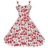 ZAFUL 1950s Vintage Rockabilly Floral Sleeveless Swing Casual Cocktail Party Dress - Dresses - $10.99 