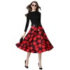 ZAFUL Fashion Women Foral Print Knitted Top and Circle Dress for Autumn - Dresses - $39.99 