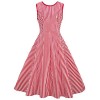 ZAFUL Stripes Swing Dress Vintage 1950's Spring Garden Party Picnic Dress Party Cocktail Dress - Dresses - $16.99 