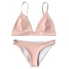 ZAFUL Women Cami Plunge 2 pieces bikini Set Triangle Push Up Padded Swimsuits - Swimsuit - $21.99  ~ £16.71