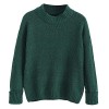 ZAFUL Women Crew Neck Heathered Loose Sweater Pullover - Shirts - $25.99 